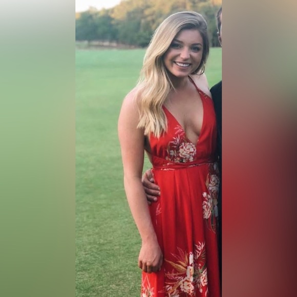 Hello Molly Floral Red Maxi Dress - Picture 2 of 5